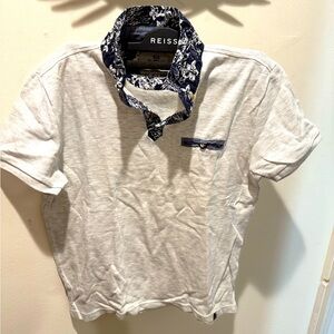 Small Polo Shirt w/ Floral Collar